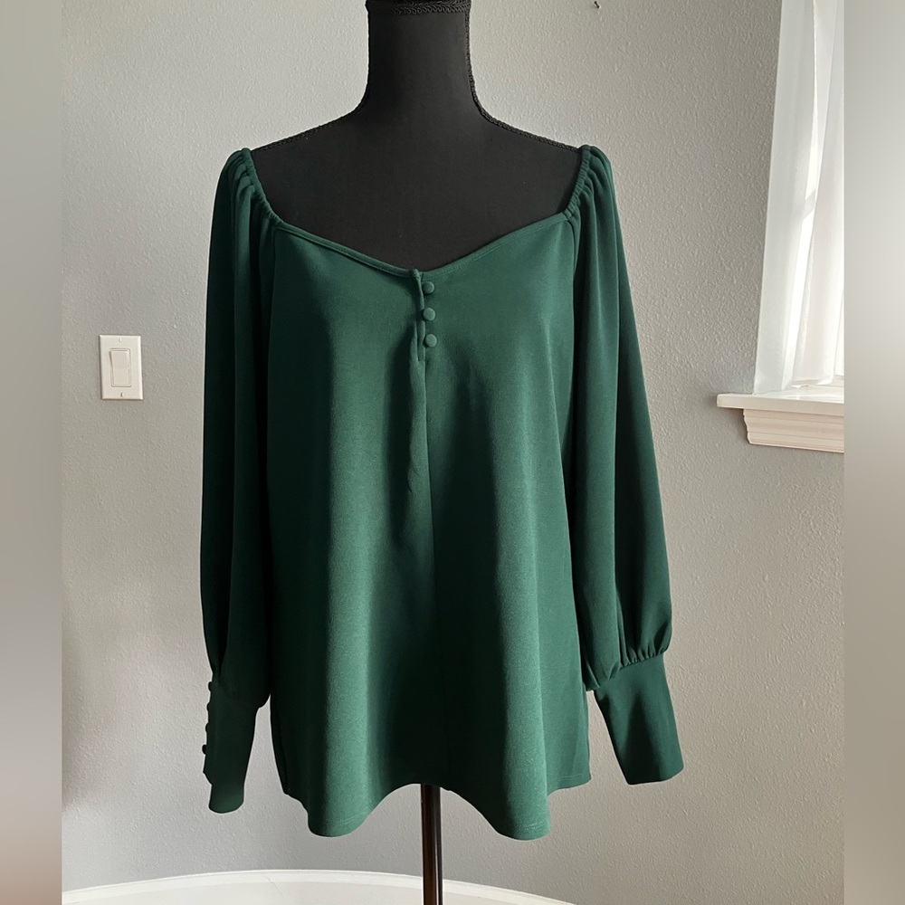 Worthington Elegant Green Women's Top